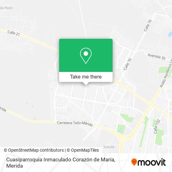 Cuasiparroquia Inmaculado Corazón de María map