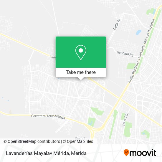 Lavanderías Mayalav Mérida map