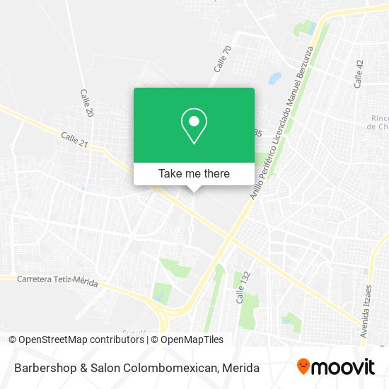 Barbershop & Salon Colombomexican map