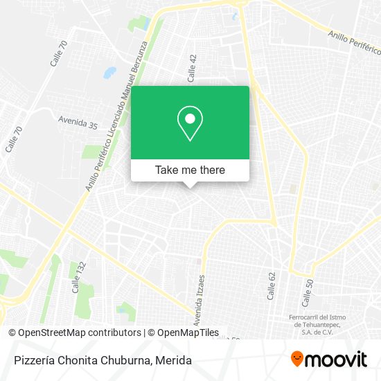 Pizzería Chonita Chuburna map