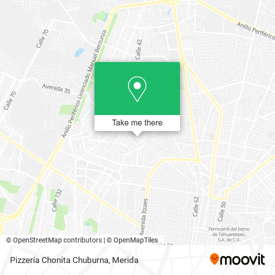 Pizzería Chonita Chuburna map