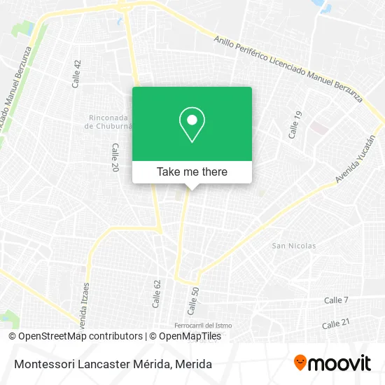 Mapa de Montessori Lancaster Mérida