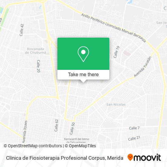 Clínica de Fiosioterapia Profesional Corpus map