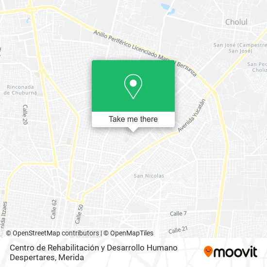 Mapa de Centro de Rehabilitación y Desarrollo Humano Despertares