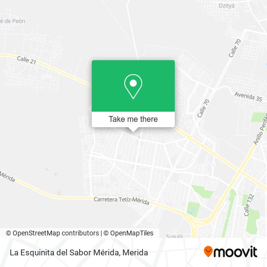 Mapa de La Esquinita del Sabor Mérida