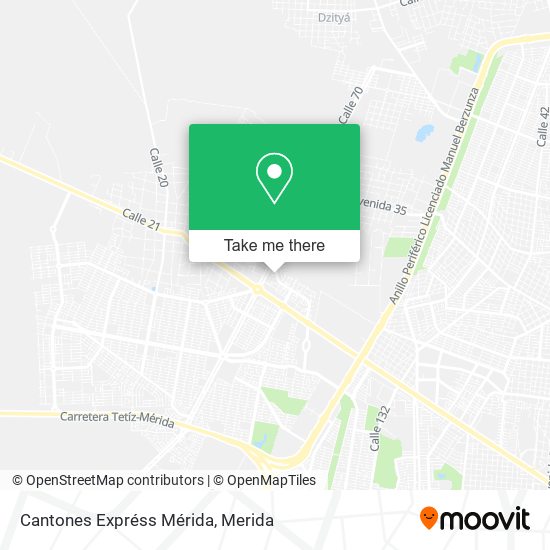 Cantones Expréss Mérida map