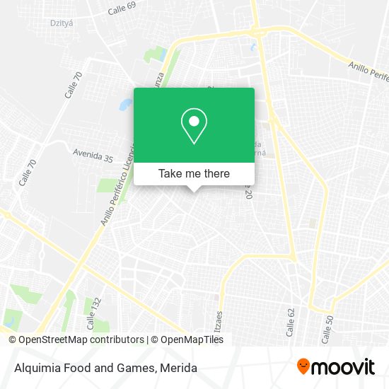 Alquimia Food and Games map