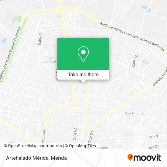 Artehelado Mérida map