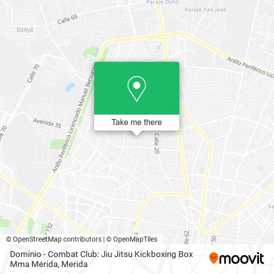 Dominio - Combat Club: Jiu Jitsu Kickboxing Box Mma Mérida map