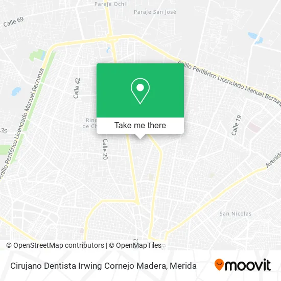 Mapa de Cirujano Dentista Irwing Cornejo Madera