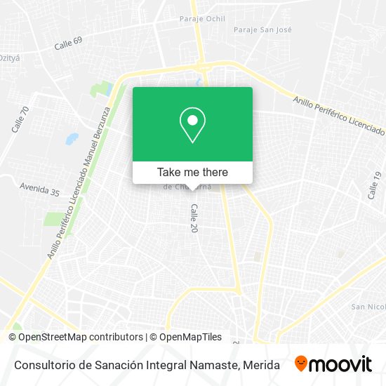 Mapa de Consultorio de Sanación Integral Namaste