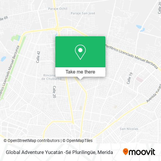 Global Adventure Yucatán -Sé Plurilingüe map