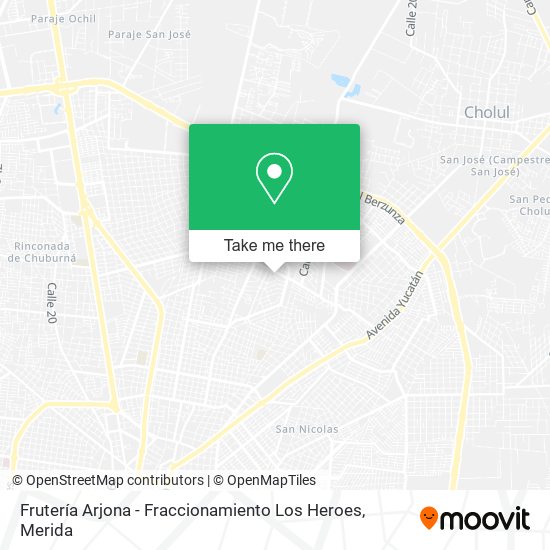 Frutería Arjona - Fraccionamiento Los Heroes map