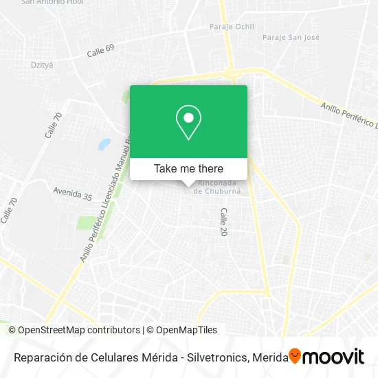 Mapa de Reparación de Celulares Mérida - Silvetronics