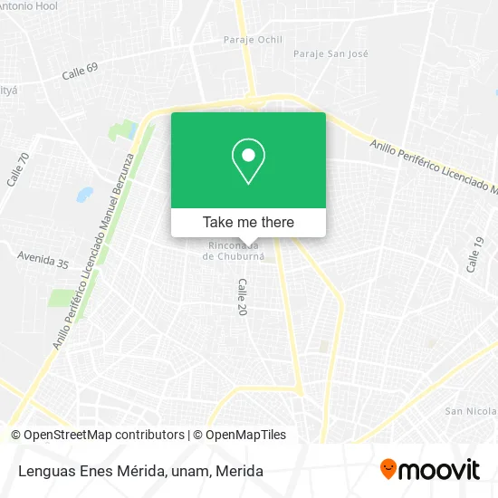 Lenguas Enes Mérida, unam map