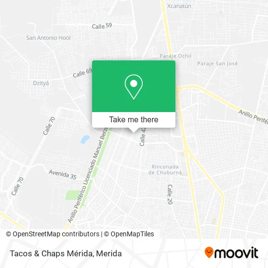 Tacos & Chaps Mérida map