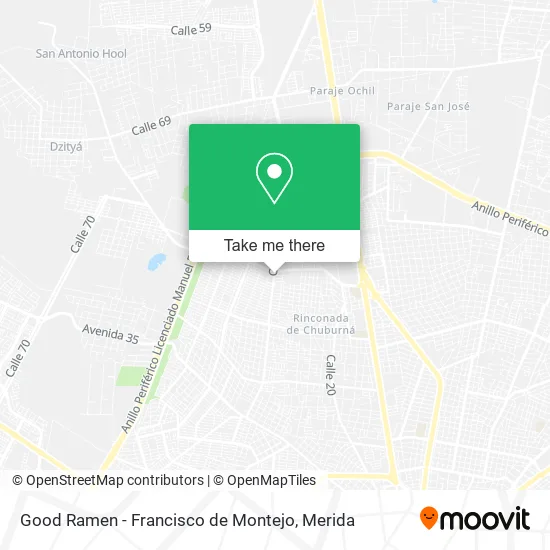 Good Ramen - Francisco de Montejo map