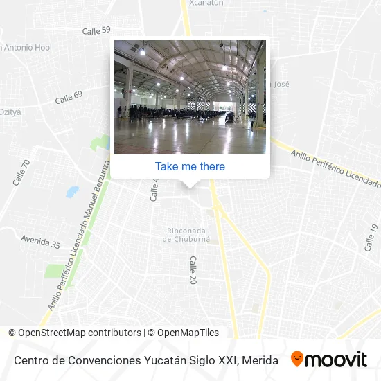 Mapa de Centro de Convenciones Yucatán Siglo XXI