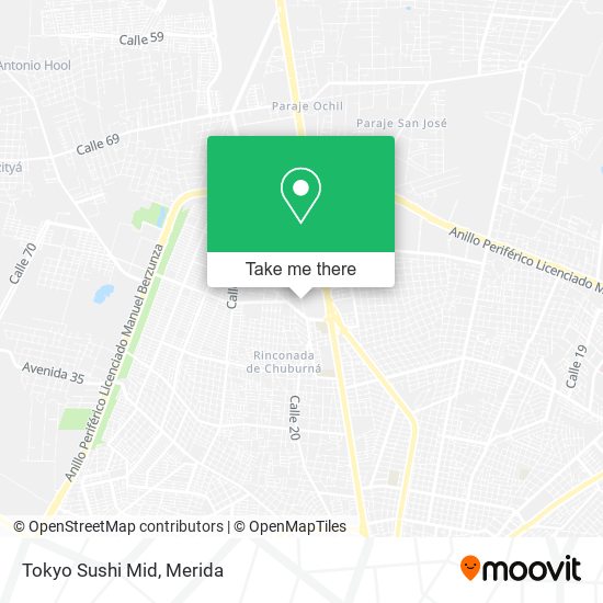 Mapa de Tokyo Sushi Mid