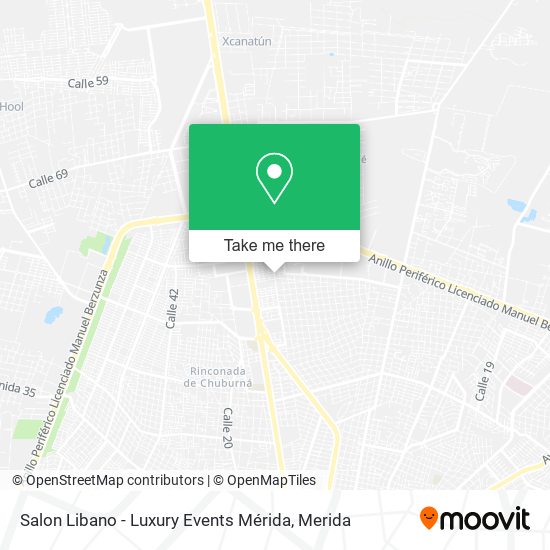 Salon Libano - Luxury Events Mérida map