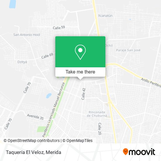 Mapa de Taquería El Veloz