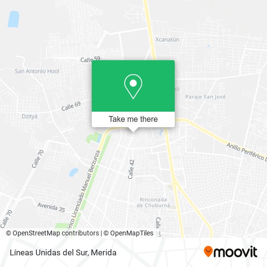 Mapa de Líneas Unidas del Sur