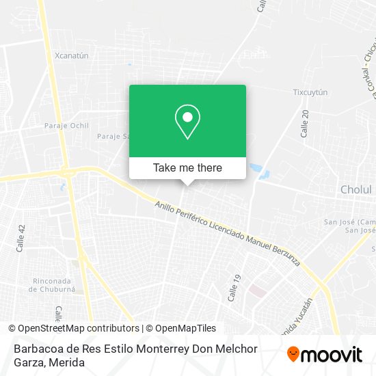 Mapa de Barbacoa de Res Estilo Monterrey Don Melchor Garza