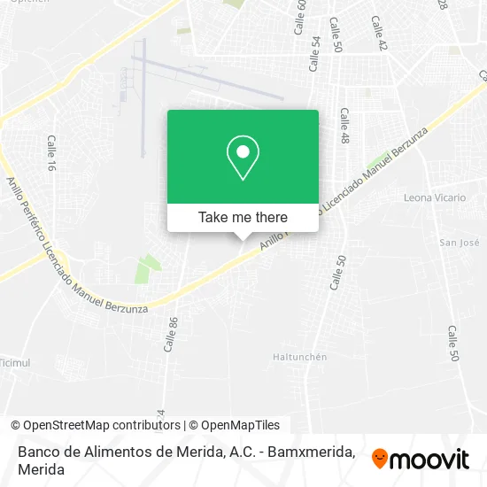 Banco de Alimentos de Merida, A.C. - Bamxmerida map