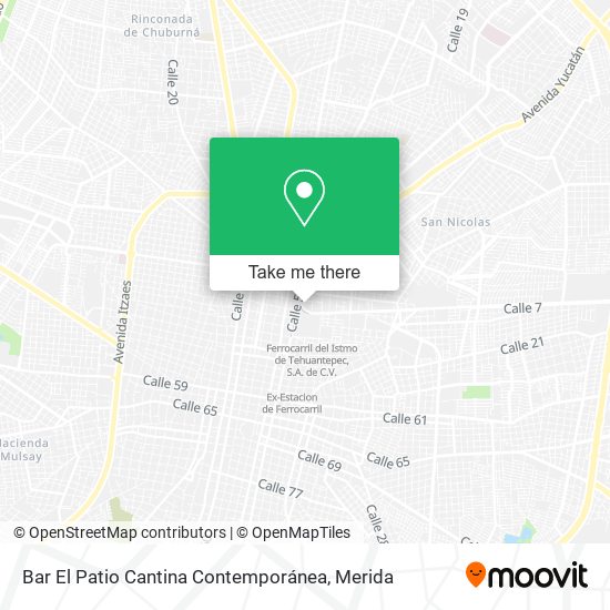 Mapa de Bar El Patio Cantina Contemporánea