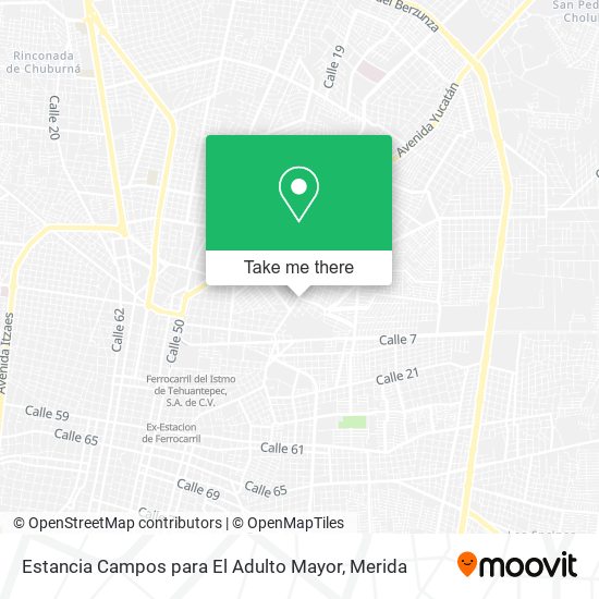 Estancia Campos para El Adulto Mayor map