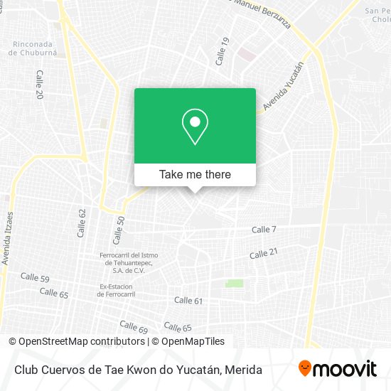 Mapa de Club Cuervos de Tae Kwon do Yucatán