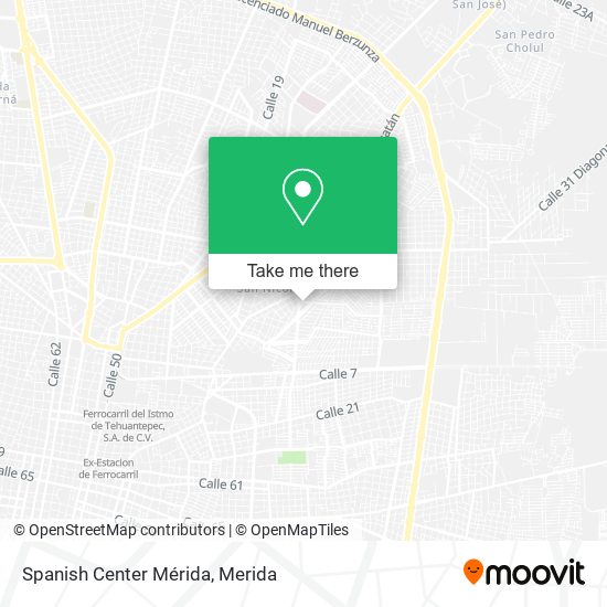 Spanish Center Mérida map