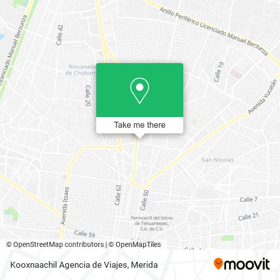 Kooxnaachil Agencia de Viajes map