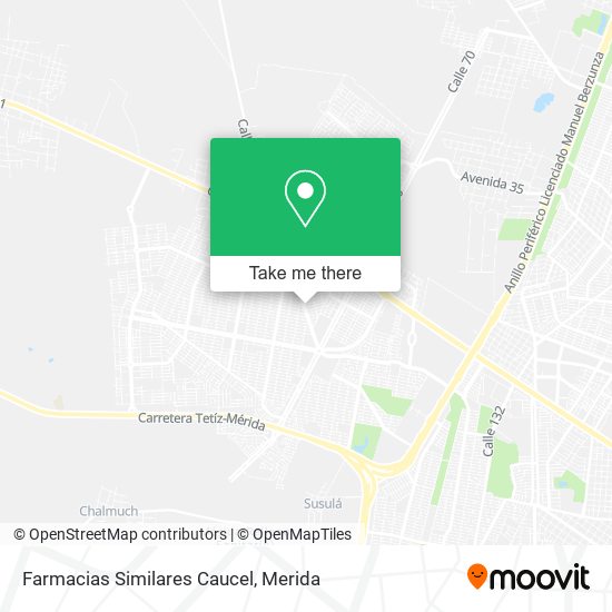 Mapa de Farmacias Similares Caucel