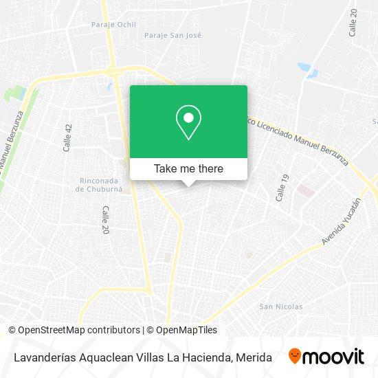 Mapa de Lavanderías Aquaclean Villas La Hacienda