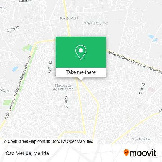 Mapa de Cac Mérida