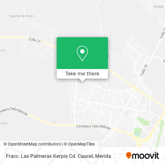 Mapa de Fracc. Las Palmeras Kerpis Cd. Caucel