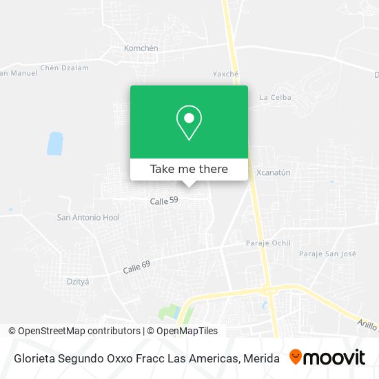 Mapa de Glorieta Segundo Oxxo Fracc Las Americas