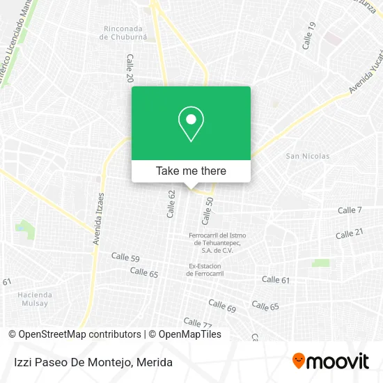 Mapa de Izzi Paseo De Montejo