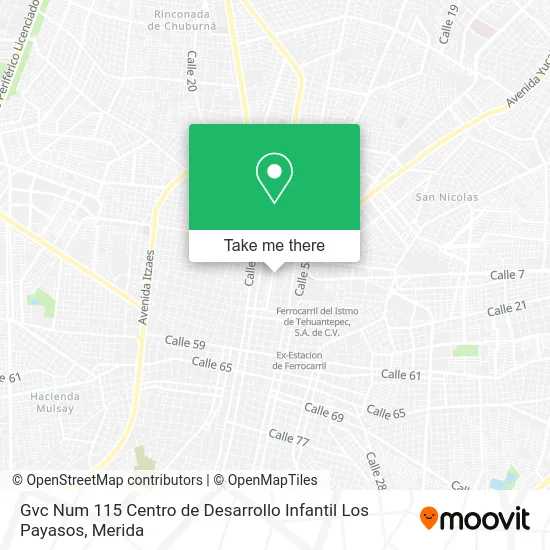 Mapa de Gvc Num 115 Centro de Desarrollo Infantil Los Payasos