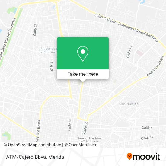 Mapa de ATM/Cajero Bbva
