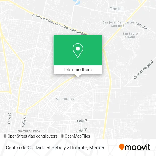Mapa de Centro de Cuidado al Bebe y al Infante