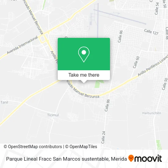 Mapa de Parque Lineal Fracc San Marcos sustentable