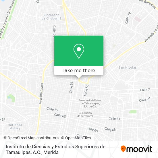 Instituto de Ciencias y Estudios Superiores de Tamaulipas, A.C. map