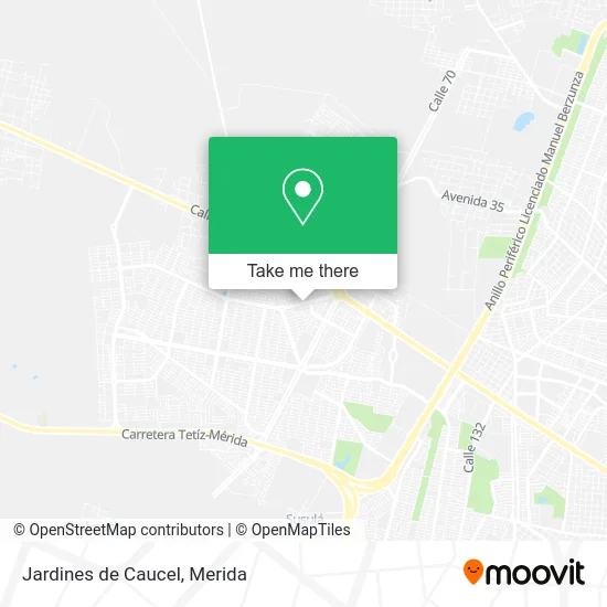 Jardines de Caucel map