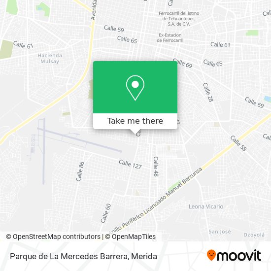 Mapa de Parque de La Mercedes Barrera