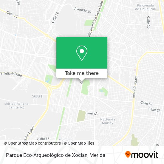 Mapa de Parque Eco-Arqueológico de Xoclan