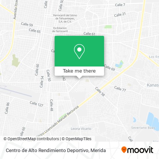 Mapa de Centro de Alto Rendimiento Deportivo