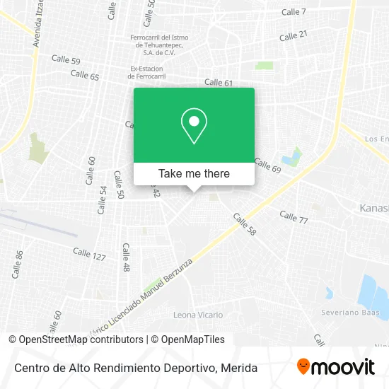 Mapa de Centro de Alto Rendimiento Deportivo