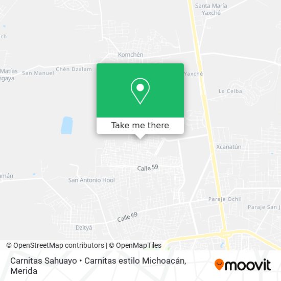 How to get to Carnitas Sahuayo • Carnitas estilo Michoacán in Mérida by Bus?
